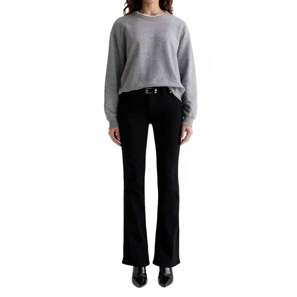 NEW AG JEANS angel low rise boot jeans in super black